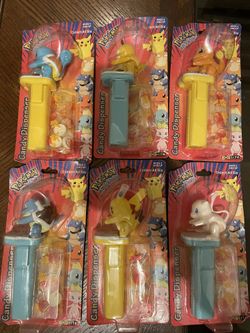 1999 Pokemon Pez Candy Catcher Dispenser - Set of 6