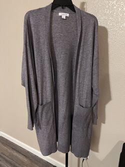 Liz Claiborne Long Gray Sweater