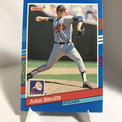 1991 Donruss John Smoltz Atlanta Braves Error Card #75