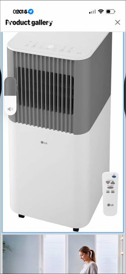 LG 5,000 BTU SACC (8,500 BTU ASHRAE) Portable Air Conditioner, 115V, Cools 150 Sq.Ft. (10' x 15' Room Size), Quiet Operation, LCD Remote Control, and 
