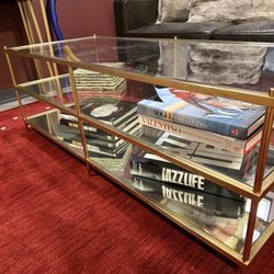 Glass Gold Coffee Table- WILL TAKE OFFERS