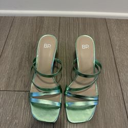 Metallic Green Strappy Heel (brand New)