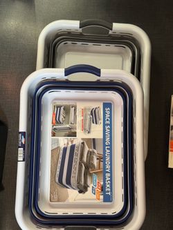 Lot of 2 collapsible hampers for laundry