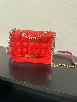 Draper James Red Quilted Crossbody Bag – Gold Chain Strap