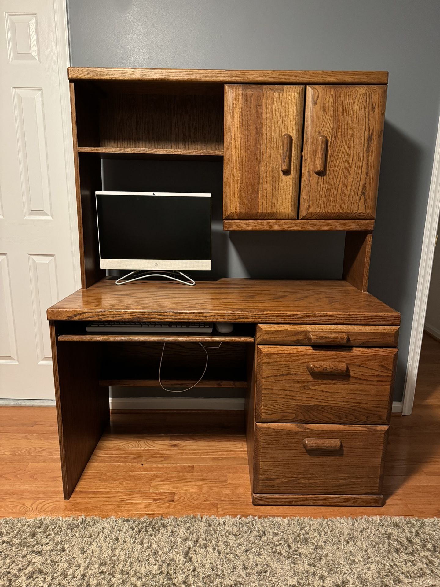 Desk, Hutch And Chair $50