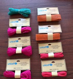 New With Tags Unicef 8 Pieces Ribbon Each 3 Yards Long