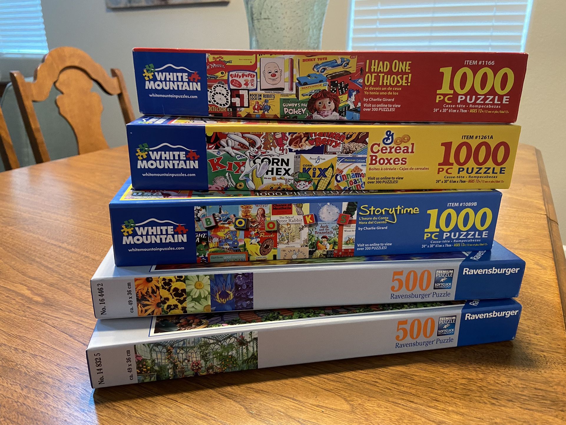 5 Puzzles - White Mountain & Ravensburger 