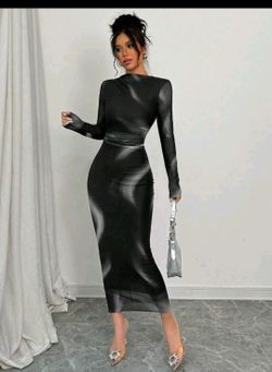 Black and grey dress