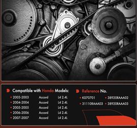 Honda Accord Serpentine Belt 2003–2007 L4 2.4L