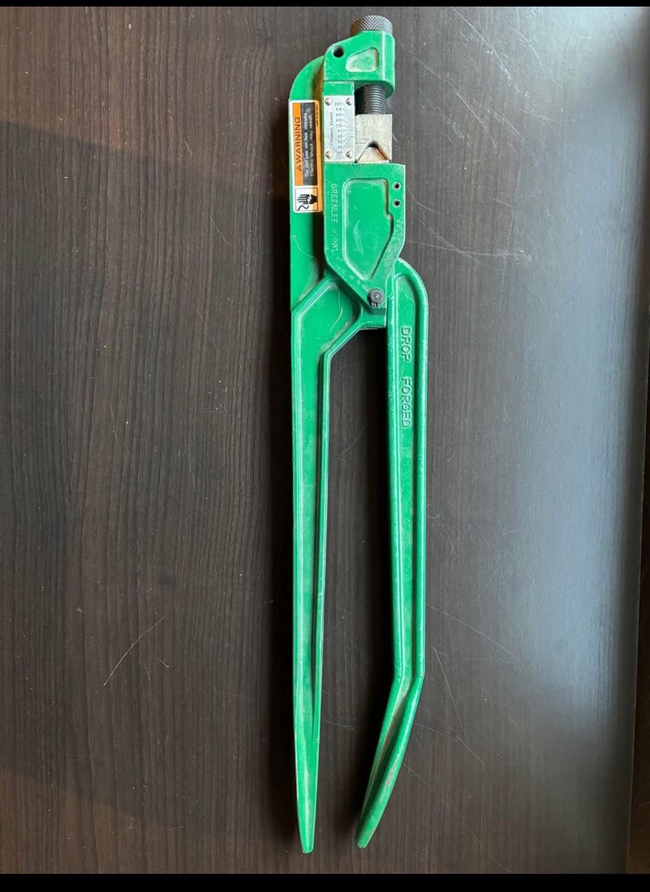 Greenlee Dieless Crimper,8 to 4/0 AWG,22-3/8" L