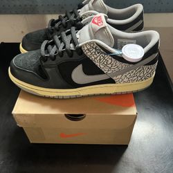 Dunk Low Vintage J-pack Black Cement Vnds Size 11