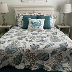 Queen Bed and bedside tables $350