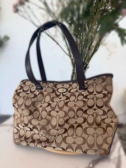 Brown Monogram Signature Tote Bag