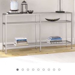 Console Table Glass And Silver 