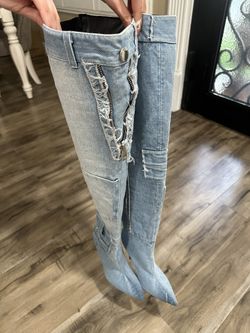 Denim Over The Knee Boots