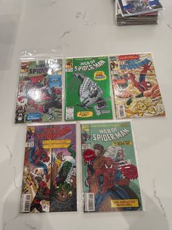 5 Web Of Spider-Man Issues All High Grade (81,100,107,109,113) Marvel
