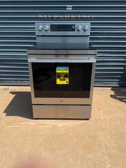 LG 30 in., 6.3 cu. ft. Smart Wi-Fi True Convection Insta View 5-Burner Electric Oven w/ Air Fry Prin