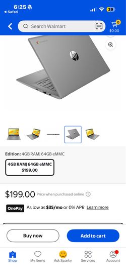 HP Chromebook Laptop Computer 14" HD Intel Celeron 4 GB memory; 64 GB eMMC