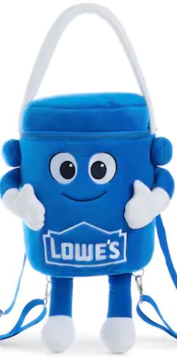 Lowe's Bucket Character Plush Backpack Limited Edition
