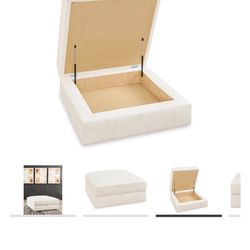 Vanilla Storage Ottoman 