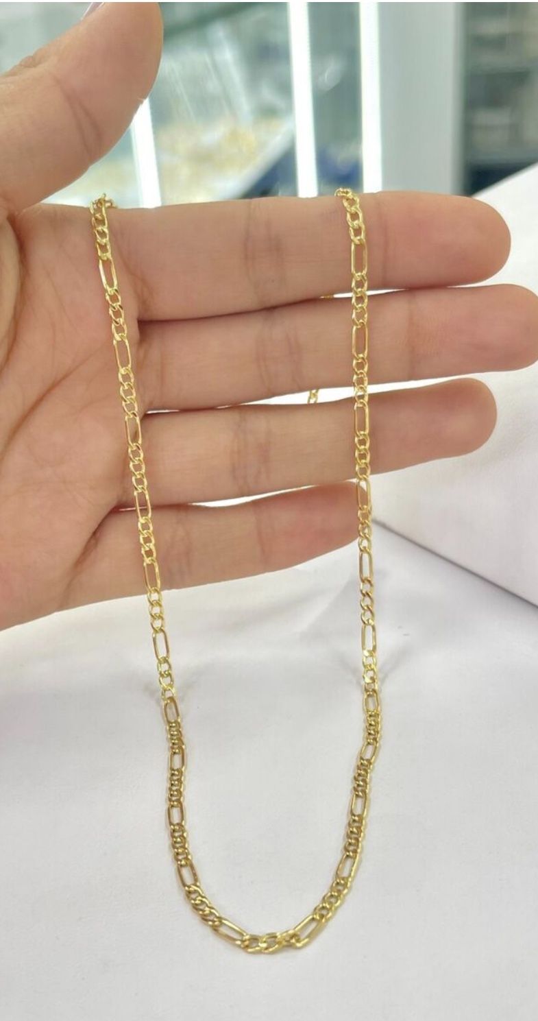 Solid Gold Figaro Chain