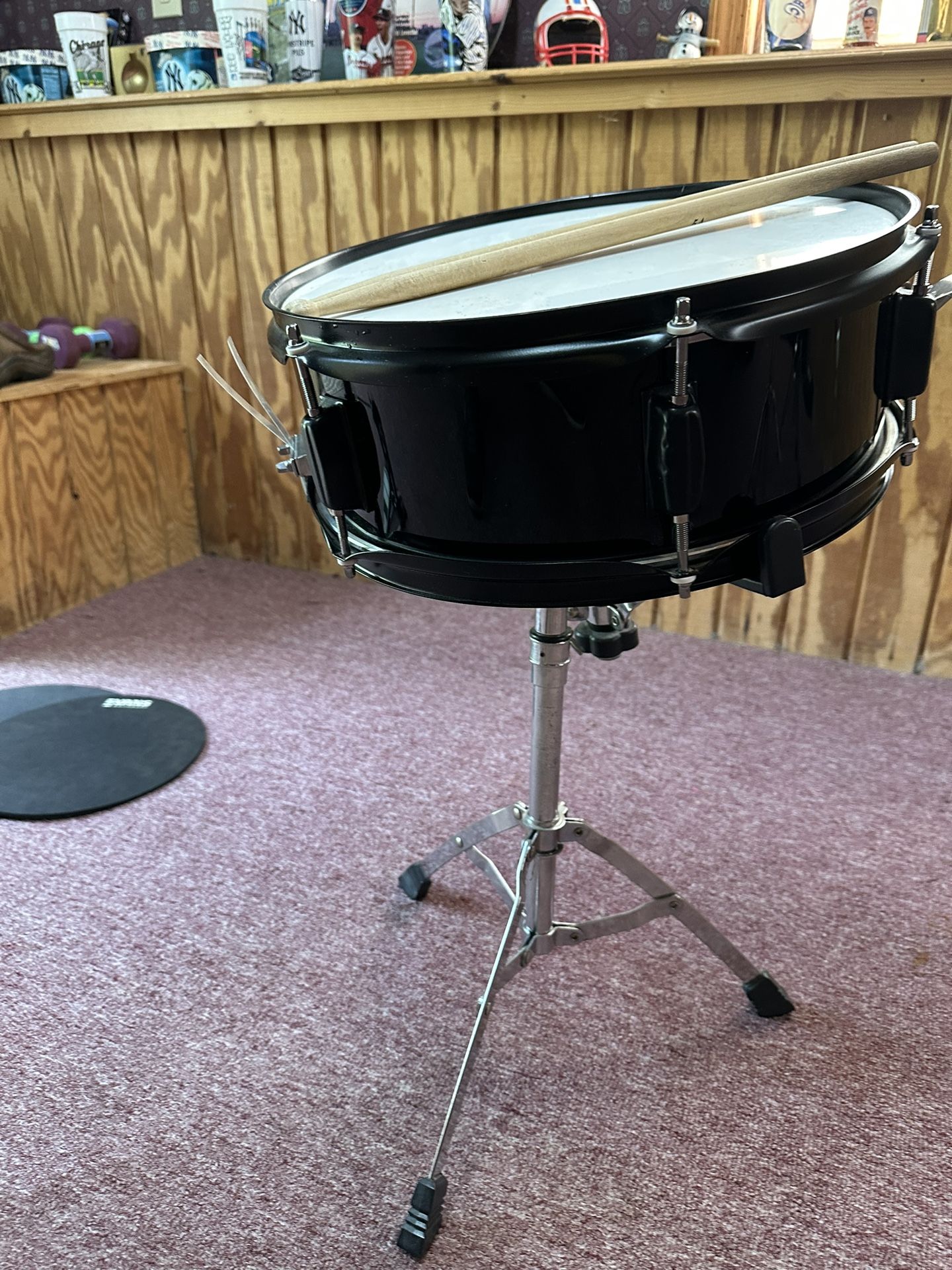 Drum Snare , Stand And Sticks
