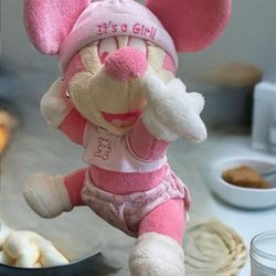 Adorable Disney Minnie Mouse baby doll with pink outfit and hat #kawaii #minniemouse ( it’s a girl G