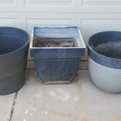 3 Xl Flower Pots 