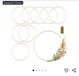 8 Pack Metal Rings for Crafts 18 Inches Macrame Rings Dream Catcher Supplies Floral Hoop Centerpieces Circle Centerpieces for Wedding Table Metal Circ