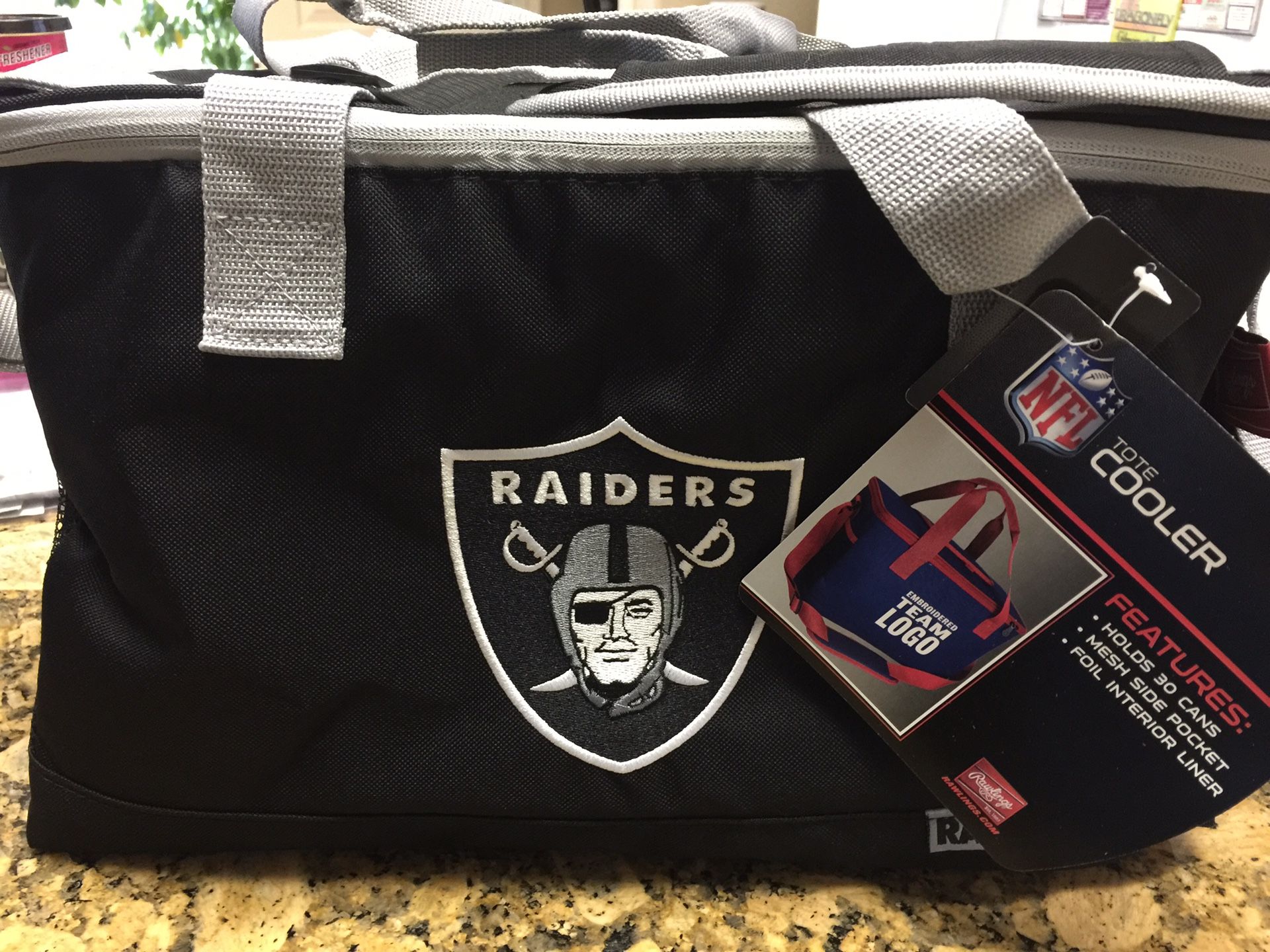 Oakland Raiders Cooler or Heat Carry bag. Holds 30 cans