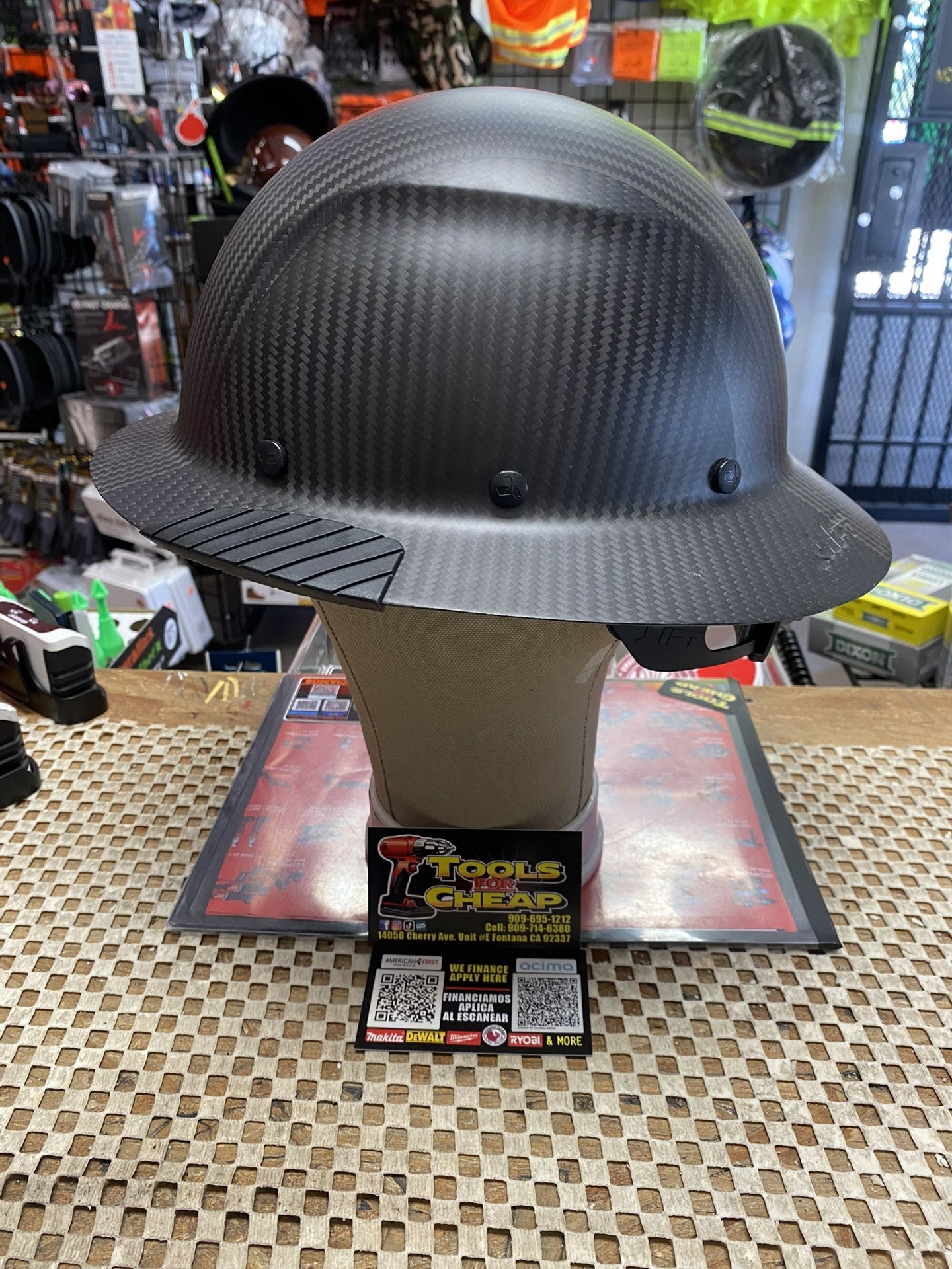 LIFT Full Brim Matte Black Safety Hard Hat