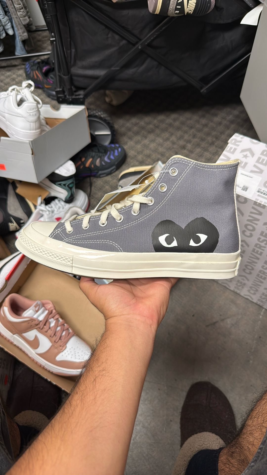 CDG Play Converse Comme des Garcons Grey