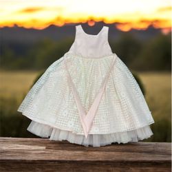 American Princess Pink Flower Girl Dress In Size 6x/7