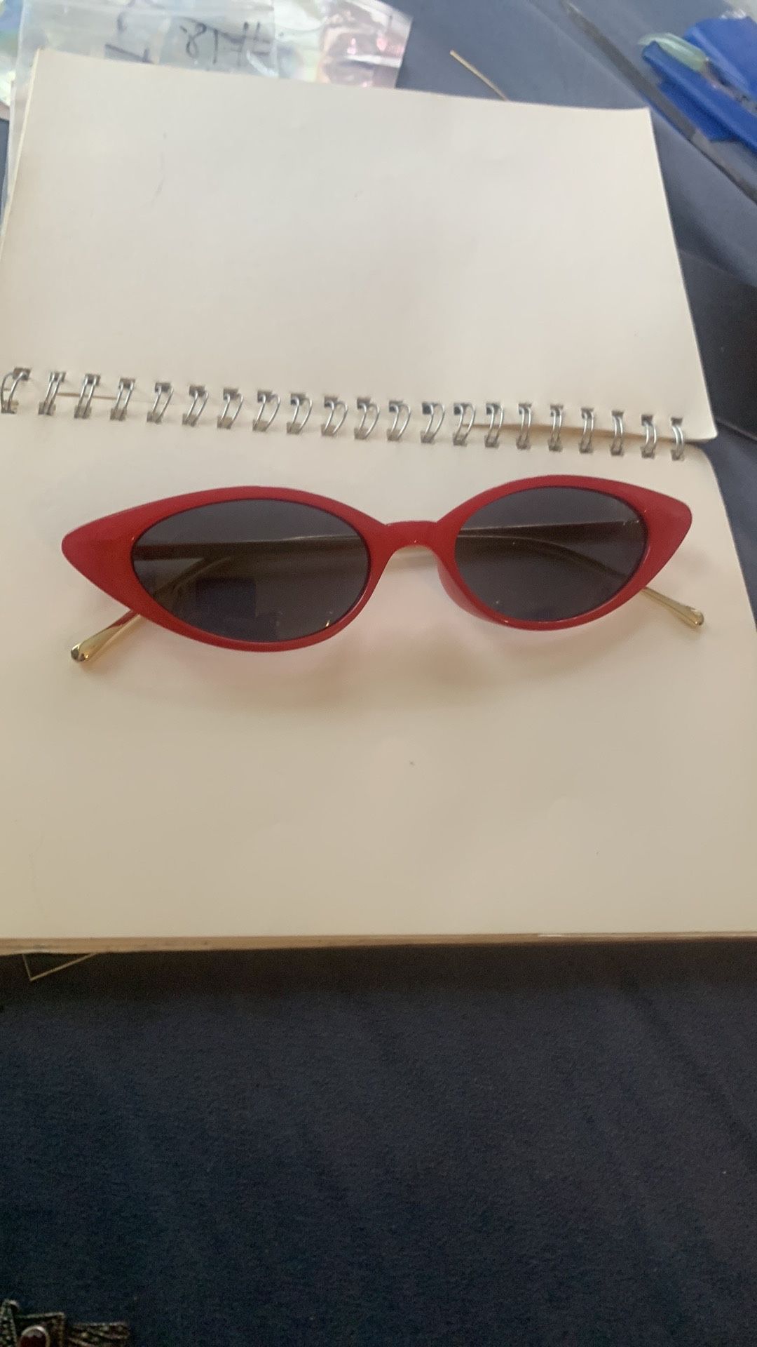 Anthropologie Matt And Nat Red Cat Eye Sunglasses Msrp $75