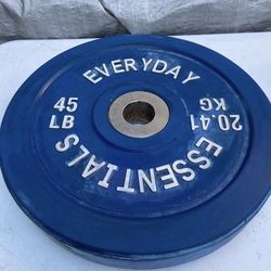 BalanceFrom Olympic Bumper Plate Weight Plate, 45 Ibs