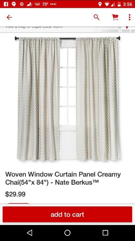 4 Nate Berkus curtain panels (perfect condition)