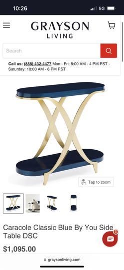 Caracole Classic Blue By You Side Table DSC