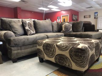 BRAND NEW CHAMPION FABRIC OVER SIZED SECTIONAL SOFA