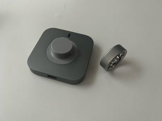 Oura  ring brushed silver size 8
