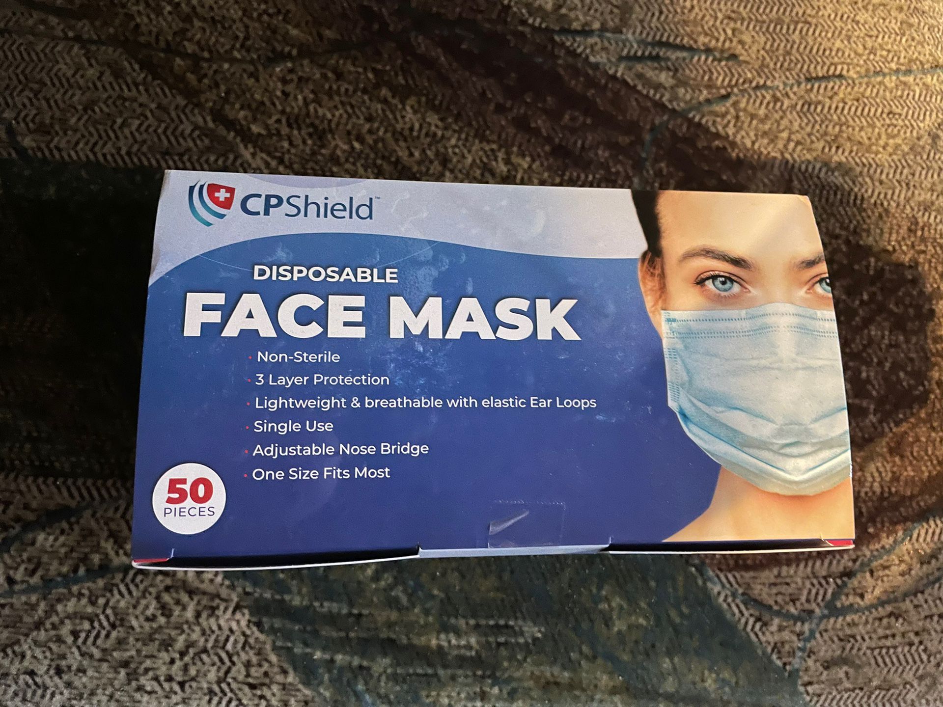 Made In USA 3 Ply Disposable Face Mask 50 Pieces