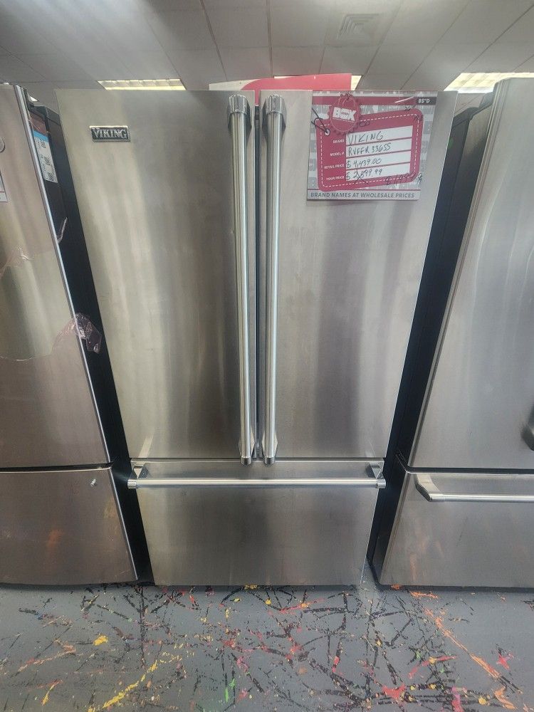 Viking 36 Inch French Door Refrigerator Counterdepth Stainless Steel