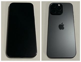 iPhone 16 Pro Max 256GB Black Titanium in great condition and unlocked to work on any carrier