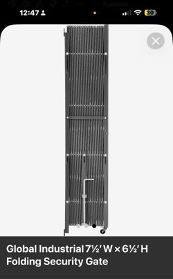 Iron folding grating 7.6 feet wide and 6 feet high