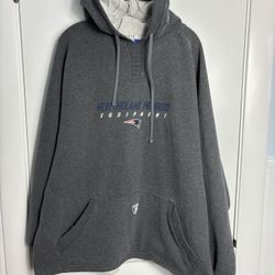 Reebok NFL Equipment Patriots Bill Belichick Gray Heavy Weight Hoodie Size 2XL 