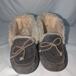 UGG Gray Hi Top Moccasin Slippers