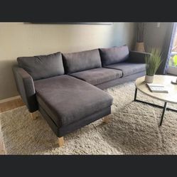 Dark Gray Sectional W Washable Covers