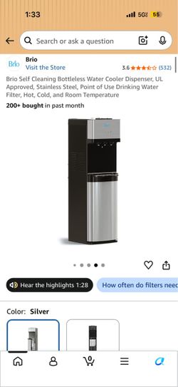 Brio Self-Cleaning Bottleless Water Cooler Dispenser