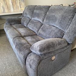Full Power With Usb Slate Grey New Ashley recliner Set Dual Recliner Sofa And Dual Recliner With Console Loveseat. Must Go! Labor Day Sale 