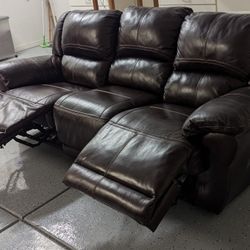 Leather Sofa Set - 3 Piece