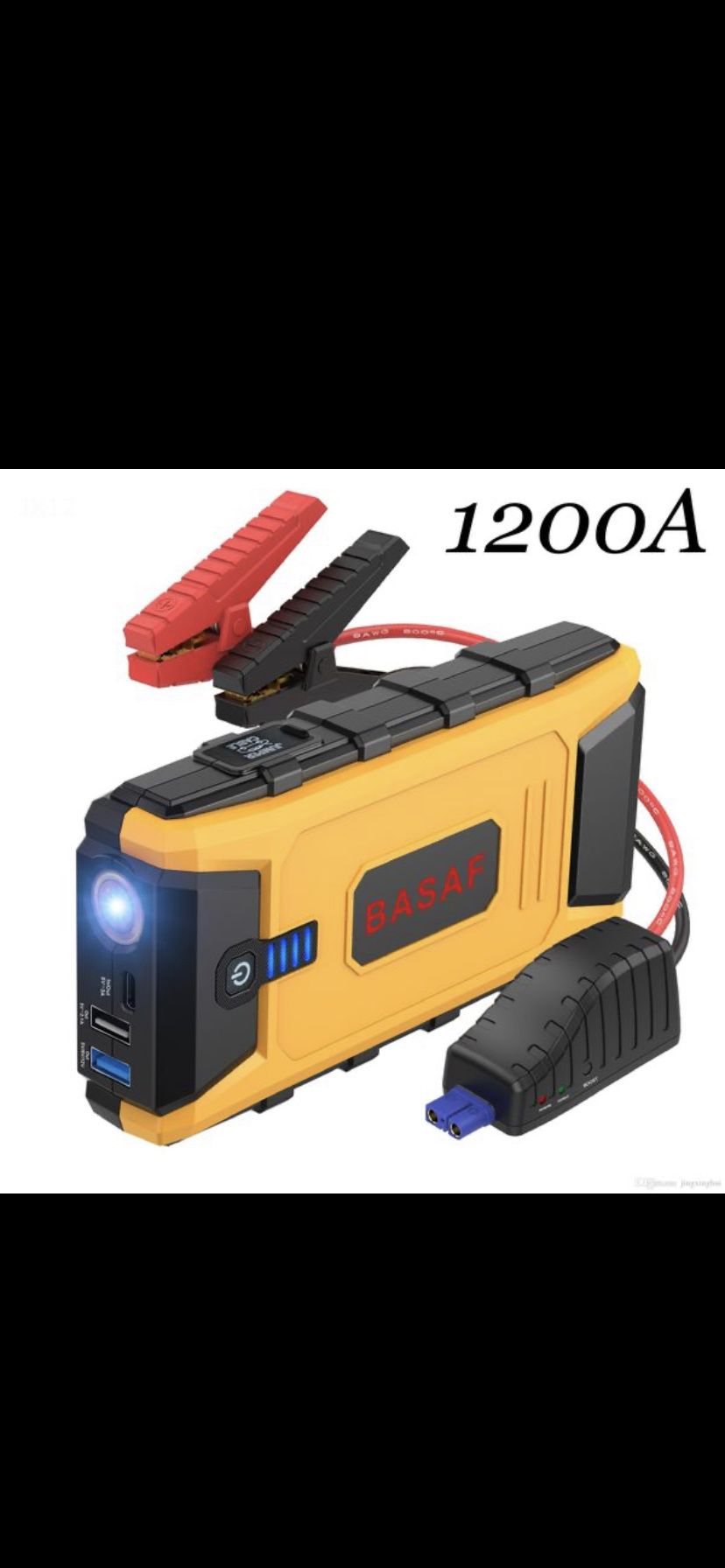 BASAF 1200A Car Jump Starter,Portable Car Battery Booster, 12V Emergency Car Power Bank, Battery Jumper, Car Jumper